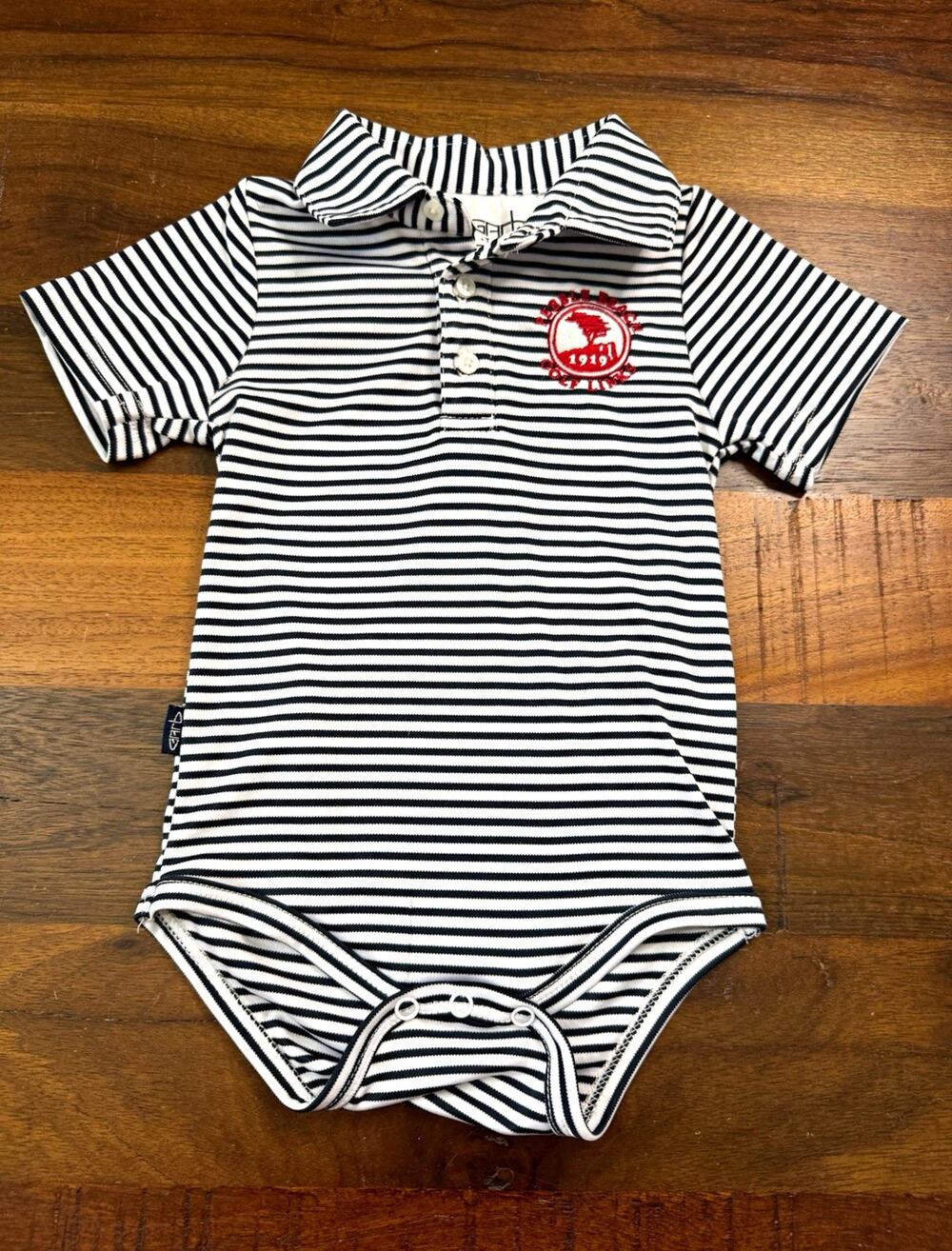 Embroidered Pebble Beach Golf Polo Sleeve Snap 6-12M